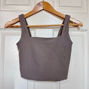 Women's Square Neck Tank Top - Gray